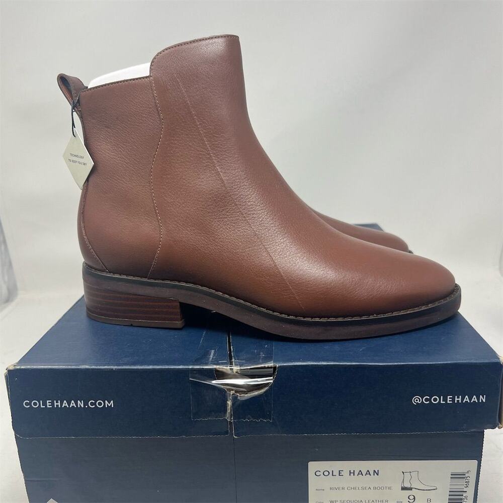 Cole Haan Women's Chelsea Bootie Size 9 Brown Ankle Slip-On